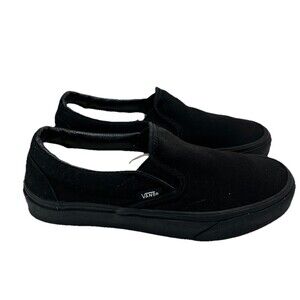 Vans Unisex Classic All Black Slip On Sneakers 507698 Mens 7 Women’s 8.5